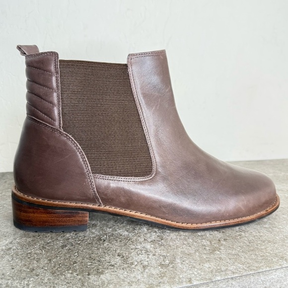 NEW David Tate Luxe Brown Leather Chelsea Boot Women’s Size 10 - Picture 2 of 10